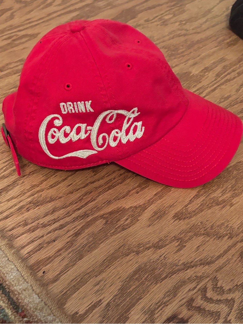 Coca Cola Kids Bright Red Logo Baseball Hat